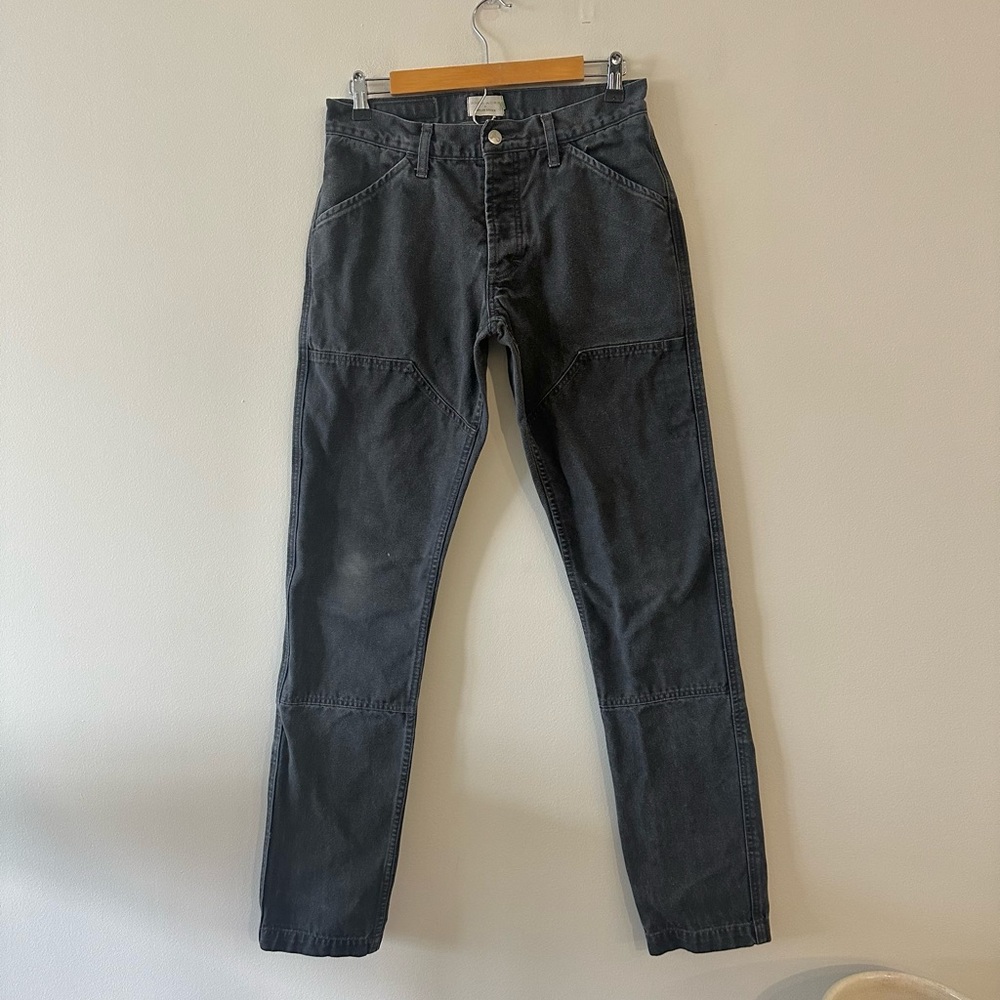 Taylor Stitch Good Acre Chore Pant Double Knee Faded 30 Black/Grey